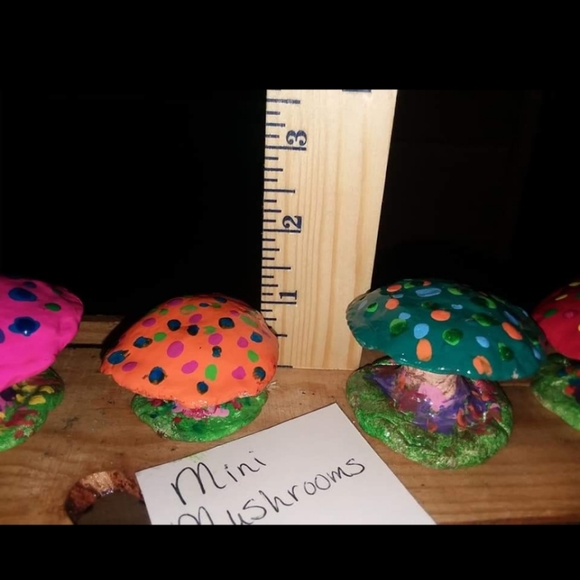 Clay mini mushrooms